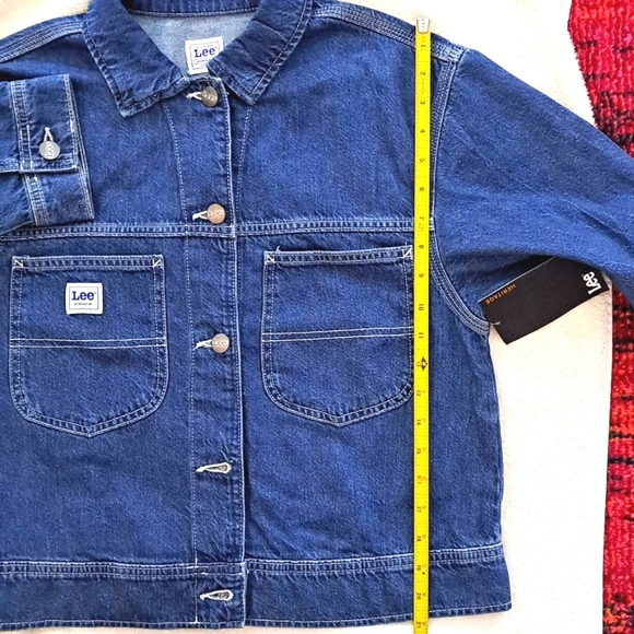 LEE Workwear Denim Shirt/Jacket, New With Contrast Stitching And Buttons, Size S - Picture 10 of 11
